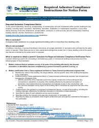 Document preview: Required Asbestos Compliance Notice Form - City of Austin, Texas