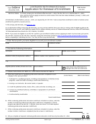 IRS Form 5434-A Application for Renewal of Enrollment - Joint Board for the Enrollment of Actuaries