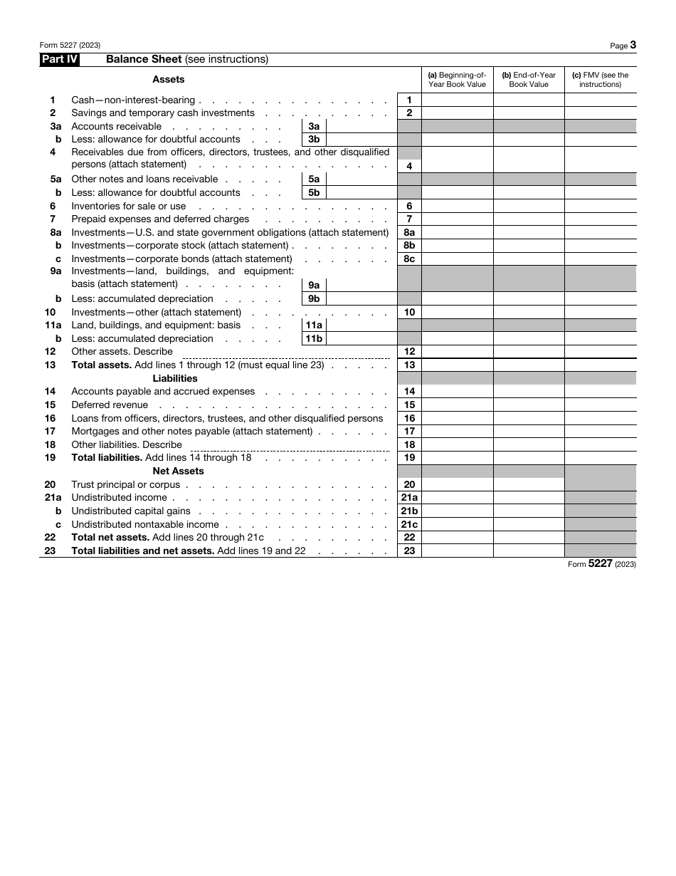 IRS Form 5227 Split-Interest Trust Information Return, Page 3
