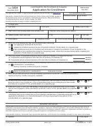 Document preview: IRS Form 5434 Application for Enrollment - Joint Board for the Enrollment of Actuaries