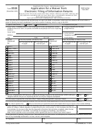 Document preview: IRS Form 8508 Application for a Waiver From Electronic Filing of Information Returns