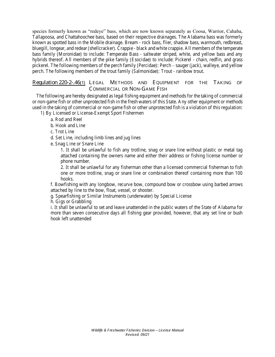 Freshwater Fishing License - Non-resident - Alabama, Page 6