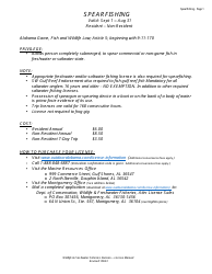 Document preview: Spearfishing License - Non-resident - Alabama, 2024