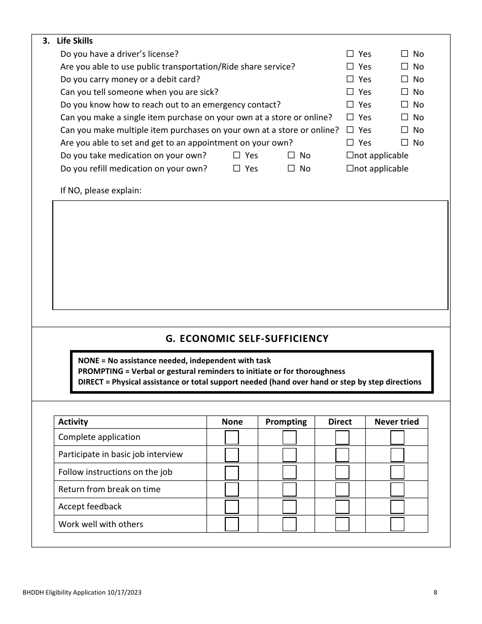 Application for Services - Rhode Island, Page 10