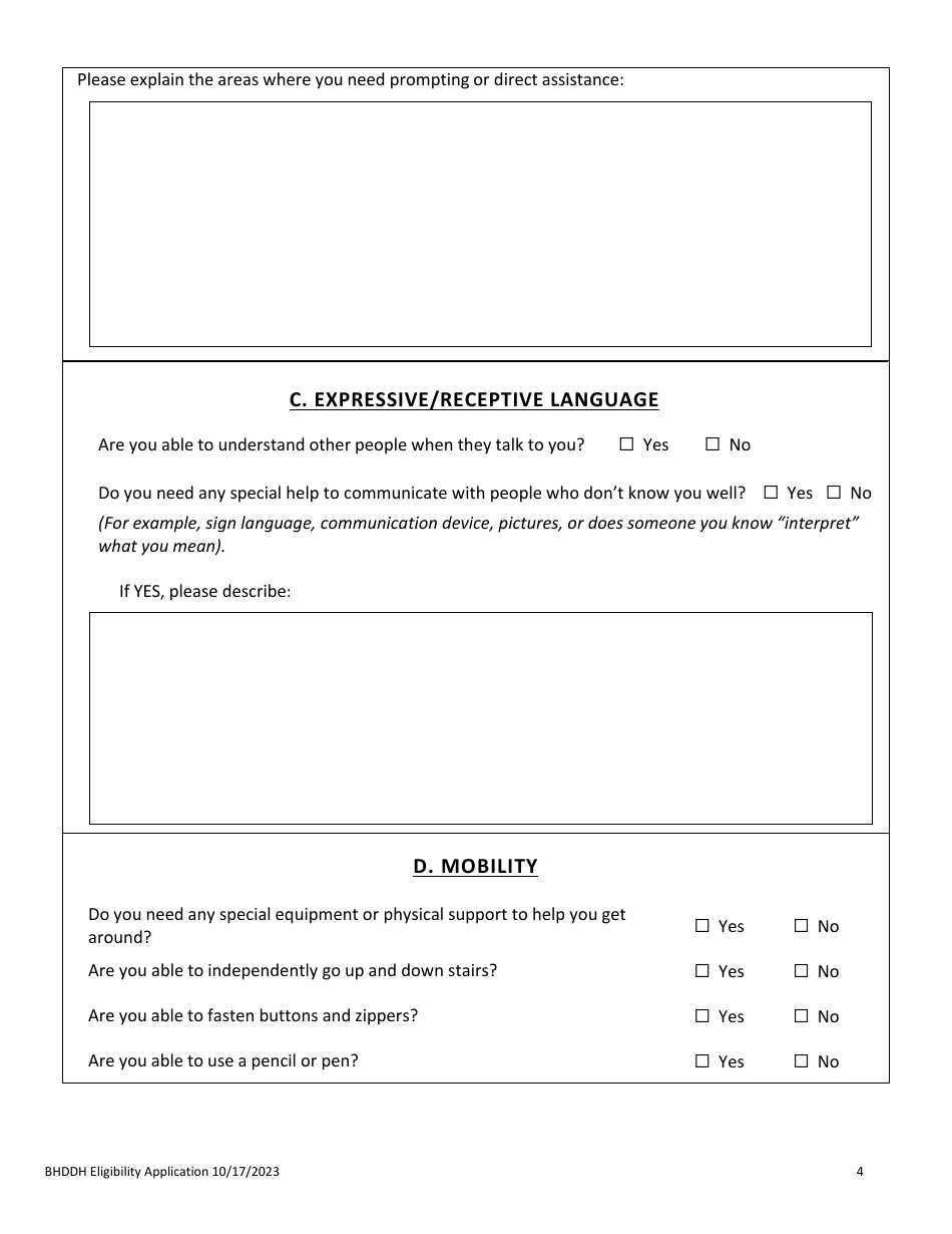 Application for Services - Rhode Island, Page 6