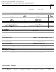 Document preview: Form DOT ENV-WQP-0003 Project Construction Stormwater Review Report - California