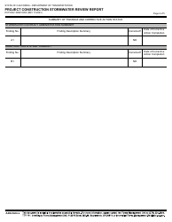 Form DOT ENV-WQP-0003 Project Construction Stormwater Review Report - California, Page 2