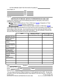 Document preview: Form CN-570 Certificate of Service: Notice of Intervention in Icwa Case - Alaska
