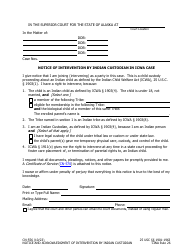 Document preview: Form CN-556 Notice of Intervention by Indian Custodian in Icwa Case - Alaska