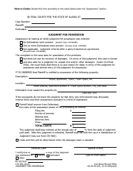 Document preview: Form CIV-300 Judgment for Possession - Alaska