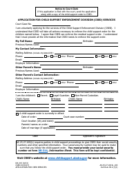 Document preview: Form DR-315 Application for Child Support Enforcement Division (Csed) Services - Alaska