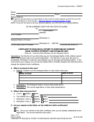 Document preview: Form DR-511 Complaint by Biological Father to Disestablish Current Legal Father's Paternity and Establish Self - Alaska