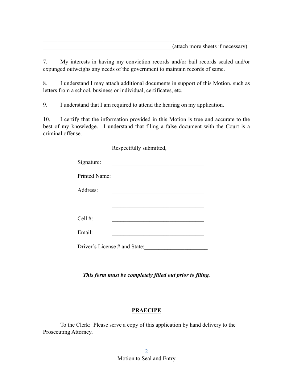 Motion to Seal or Expunge Record; Entry - City of Lebanon, Ohio, Page 2