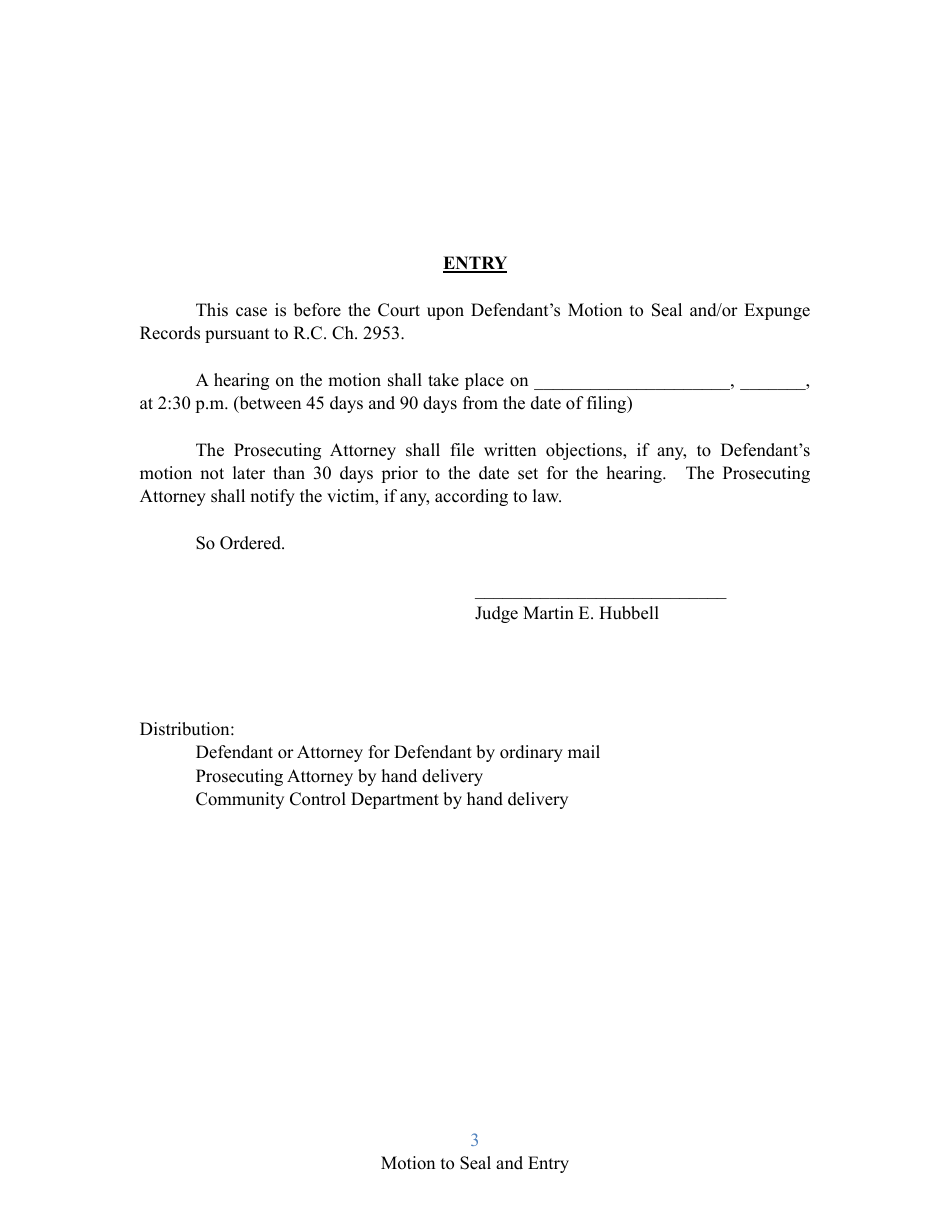 Motion to Seal or Expunge Record; Entry - City of Lebanon, Ohio, Page 3