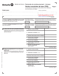 Forme 0547F Demande De Remboursement Ventes Exonerees De Taxe (Tes) - Ontario, Canada (French), Page 4