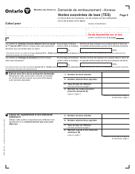Forme 0547F Demande De Remboursement Ventes Exonerees De Taxe (Tes) - Ontario, Canada (French), Page 5