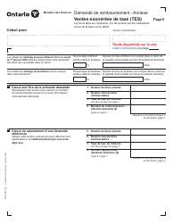 Forme 0547F Demande De Remboursement Ventes Exonerees De Taxe (Tes) - Ontario, Canada (French), Page 6