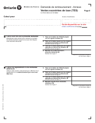 Forme 0547F Demande De Remboursement Ventes Exonerees De Taxe (Tes) - Ontario, Canada (French), Page 8