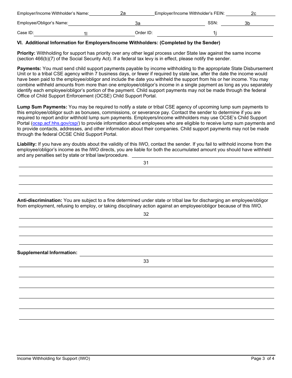 Instructions for Form 3C-P-562 Income Withholding for Support - Hawaii, Page 10