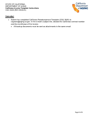 Instructions for Form CDA3049 Calgrows Reimbursement Template - California, Page 2