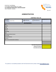 Form CDA7059 Ca Caregiver Resource Center Budget - California, Page 3