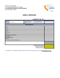 Form CDA7059 Ca Caregiver Resource Center Budget - California, Page 5