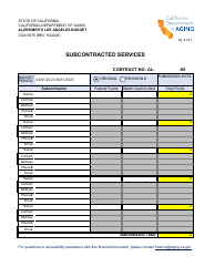 Form CDA9070 Alzheimer&#039;s Los Angeles Budget Summary - California, Page 4