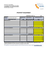 Form CDA9070 Alzheimer&#039;s Los Angeles Budget Summary - California, Page 5