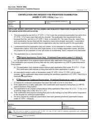 Form PTO/AIA/424 Certification and Request for Prioritized Examination Under 37 Cfr 1.102(E)