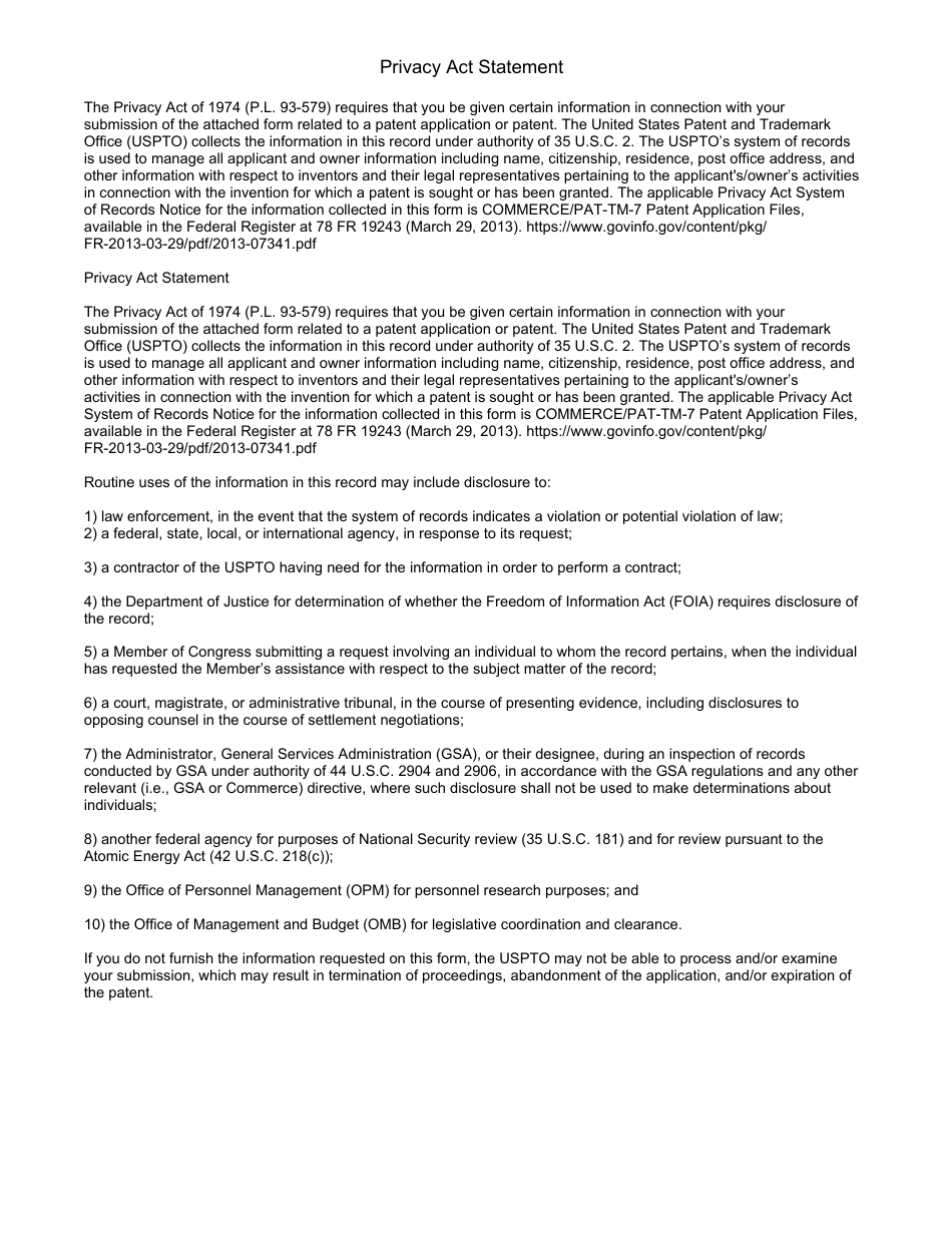 Form PTO / AIA / 22 Petition for Extension of Time Under 37 Cfr 1.136(A), Page 2