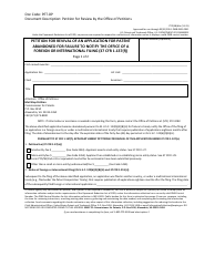 Document preview: Form PTO/SB/64A Petition for Revival of an Application for Patent Abandoned for Failure to Notify the Office of a Foreign or International Filing (37 Cfr 1.137(F))
