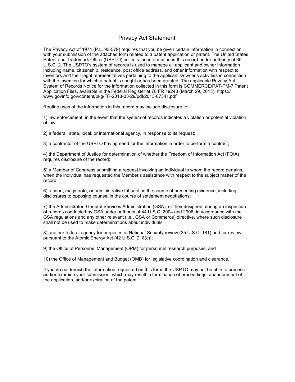 Form PTO / SB / 30 Request for Continued Examination (Rce) Transmittal, Page 3