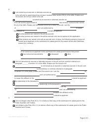 Form P3 Affidavit of Applicant for Grant of Probate or Grant of Administration With Will Annexed (Short Form) - British Columbia, Canada, Page 2