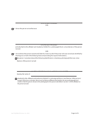 Form F15 Affidavit of Personal Service - British Columbia, Canada, Page 2