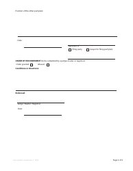 Form F18.1 Requisition - General (Application) - British Columbia, Canada, Page 2