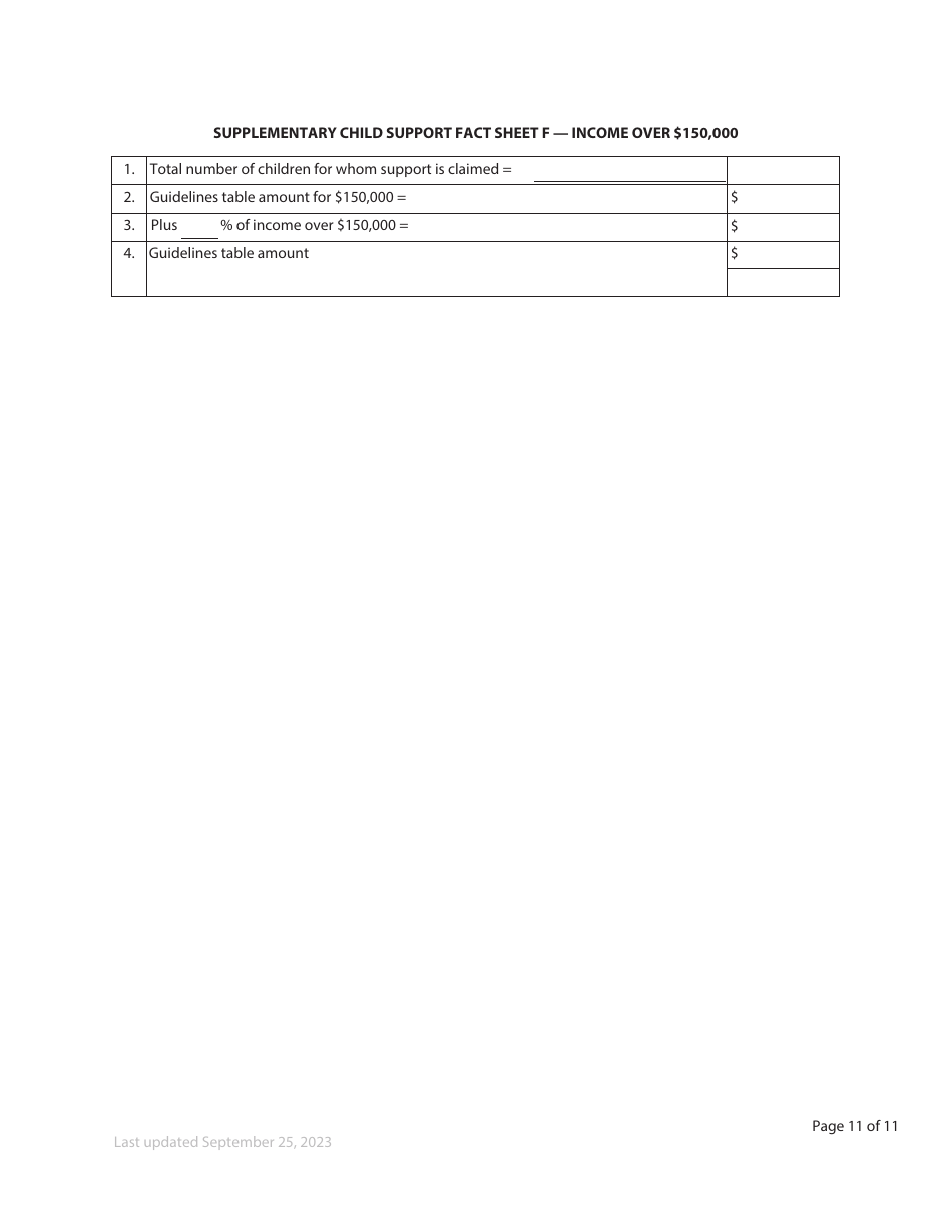 Form F37 Child Support Affidavit - British Columbia, Canada, Page 11