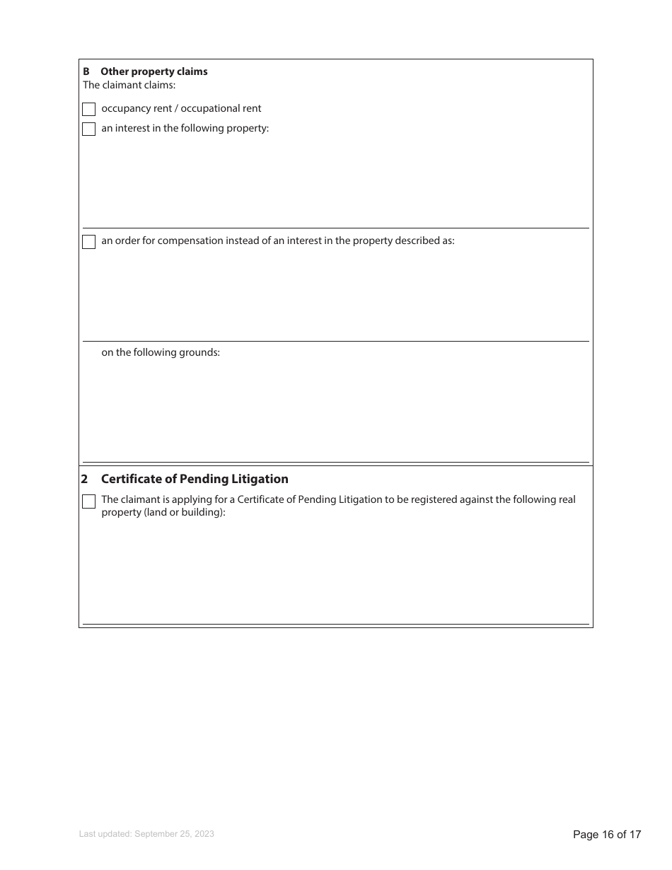 Form F3 Download Fillable PDF or Fill Online Notice of Family Claim ...