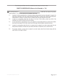 Form F3 Notice of Family Claim - British Columbia, Canada, Page 9