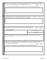 Application for Registration as an Athlete Agents - Alabama, Page 7