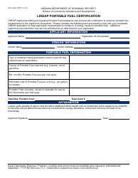 Document preview: Form EAP-1006A Liheap Portable Fuel Certification - Arizona