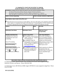 Document preview: Form 335.5 Audio Recording of Court Proceedings Order Form - Oregon