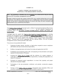 Exhibit 3-A Format for Requests for Proposals for Management Services - Sample - Montana