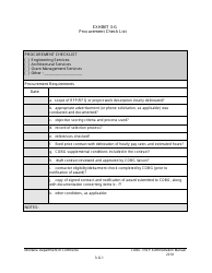 Document preview: Exhibit 3-G Procurement Check List - Montana