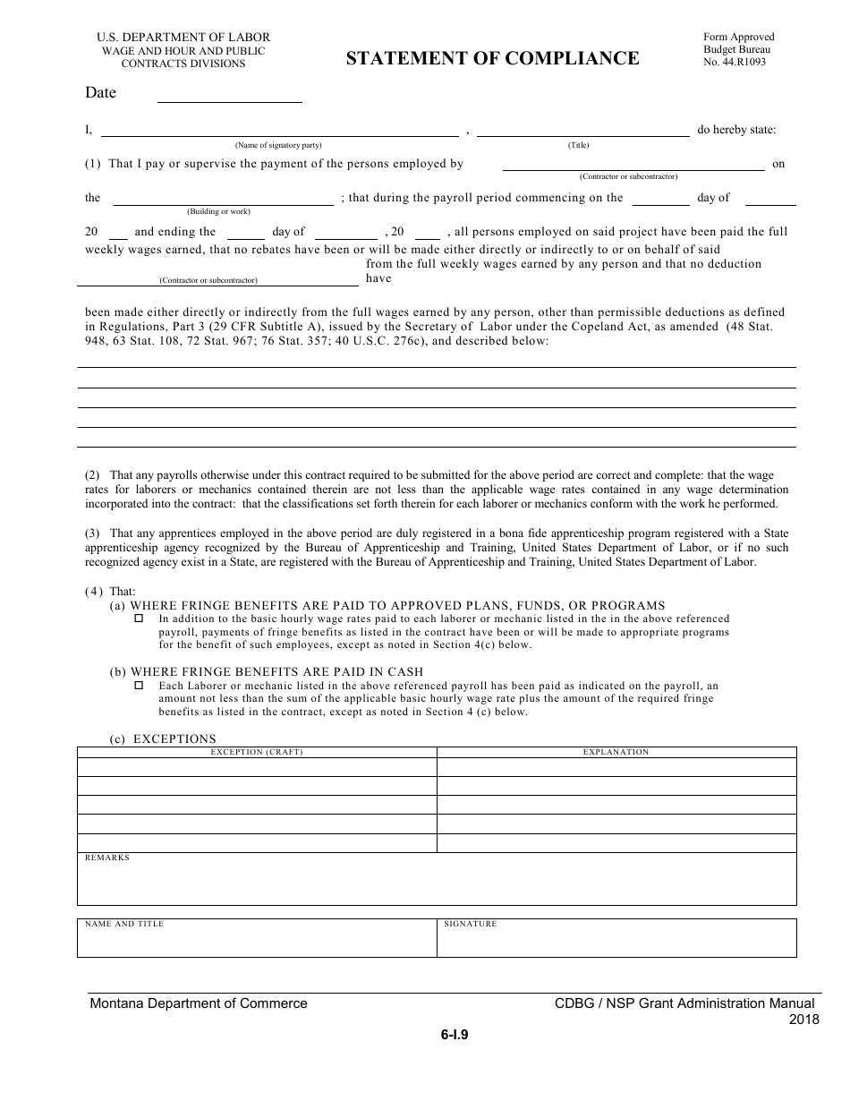 Form WH348 - Fill Out, Sign Online and Download Printable PDF, Montana ...