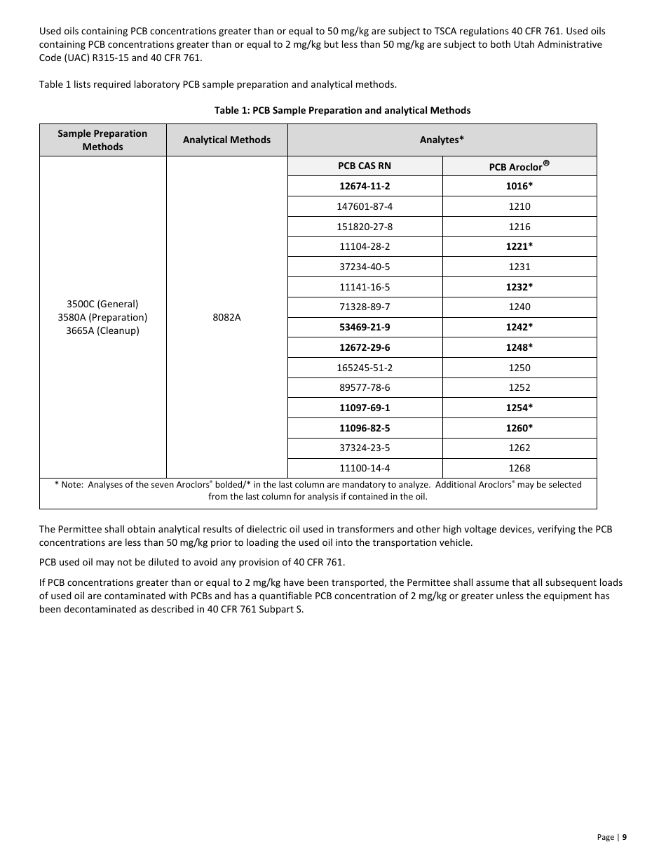 Used Oil Transporter Application  10-year Renewal - Utah, Page 9