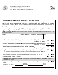 Formulario IM-1ABDS Anexo - Personas Mayores, Invidentes Y Discapacitadas - Missouri (Spanish)
