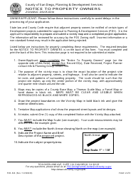 Form PDS-524 Notice to Property Owners - County of San Diego, California, Page 2