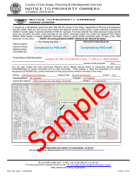 Form PDS-524 Notice to Property Owners - County of San Diego, California, Page 3