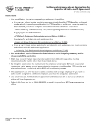 Document preview: Form C-240 (BWC-1372) Settlement Agreement and Application for Approval of Settlement Agreement - Ohio