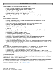 Form DOC06-065 Cost of Supervision Refund Address Verification - Washington, Page 2